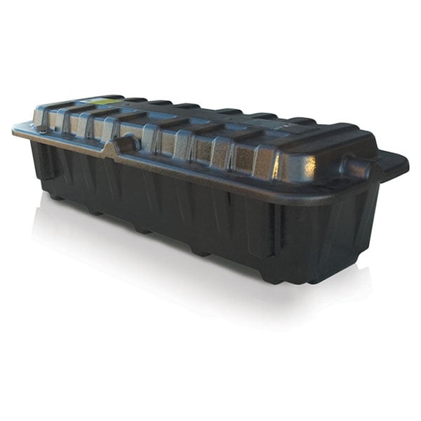 Battery Box, 8D Dual, Side-Side, Black