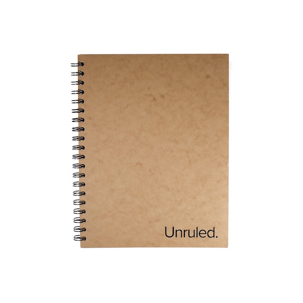 Unruled Blackout Notebook, 8"x10.5", PK12
