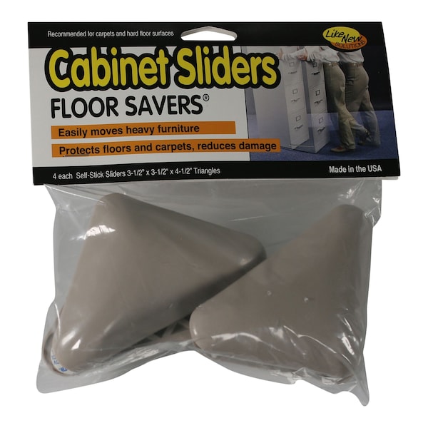 Triangle Cabinet Sliders, Beige, PK24
