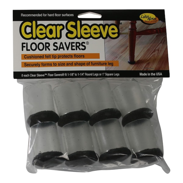 Flexible Clear Chair Leg Floor Pro, PK48