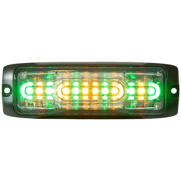 Ultra Thin Wide Angle 5 Inch Amber/Green LED Strobe Light