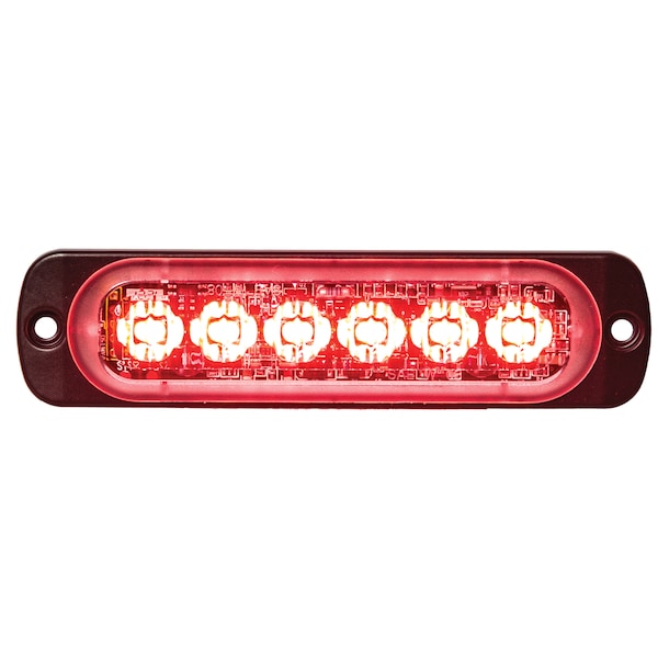 Thin 4.5 Inch Red Horizontal LED Strobe Light