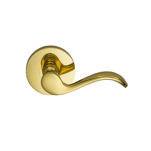 Lever Modern Rose Pass Lever 2-3/4" BS T Strike Bright Brass 895