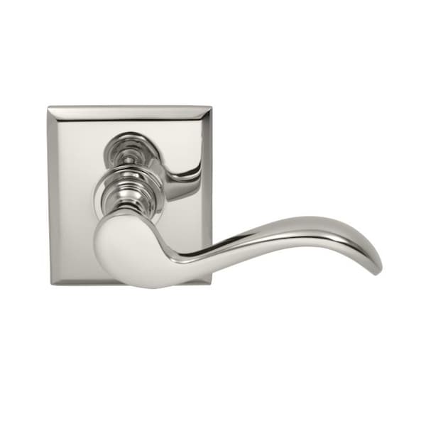 Lever Rectangular Rose Pass Lever 2-3/4" BS T Strike Bright Nickel 895