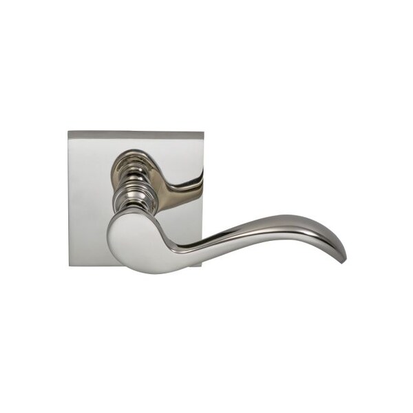 Lever Square Rose Pass Lever 2-3/8" BS T Strike Bright Nickel 895