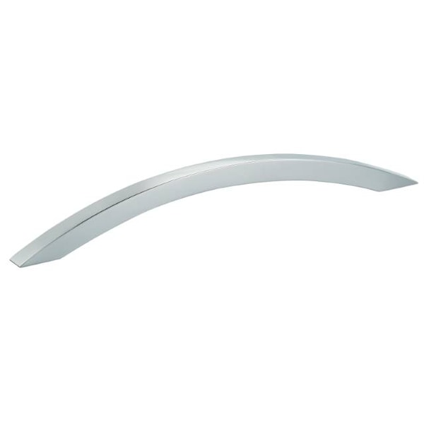 Center to Center Square Arched Cabinet Pull Bright Chrome 8-5/8"