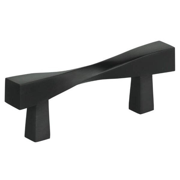 Center to Center Modern Twisted Cabinet Pull Oil Rubbed Bronze 2-3/4"
