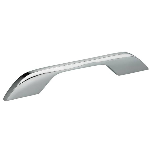 Center to Center Modern Flat Cabinet Pull Bright Chrome 6"