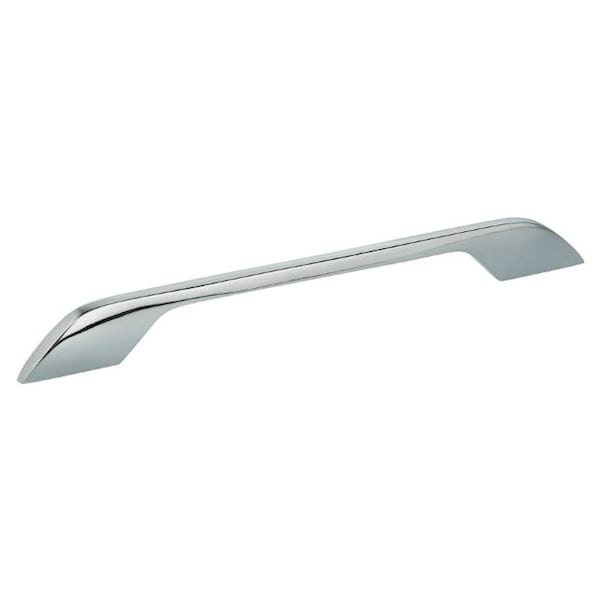 Center to Center Modern Flat Cabinet Pull Bright Chrome 9-3/8"