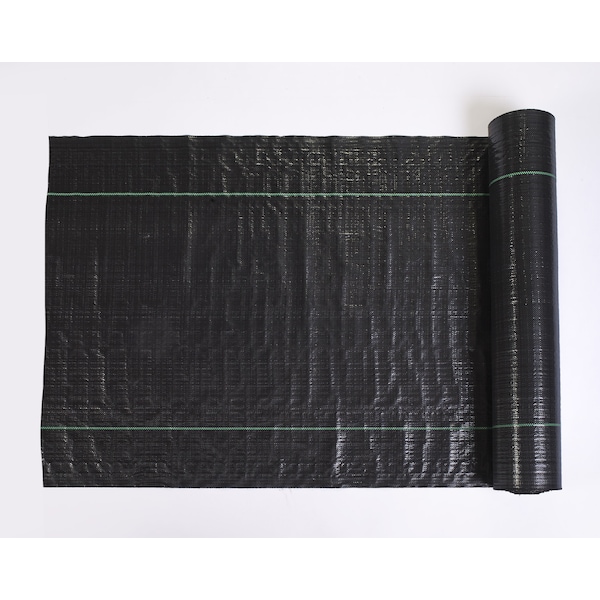 300 ft x 50 in MISE 901 Woven Polypropylene Fabric, 300, BLACK