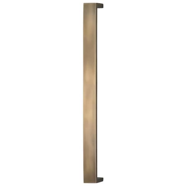 Flat Modern Cabinet Pull Antique Brass 10" Center to Center