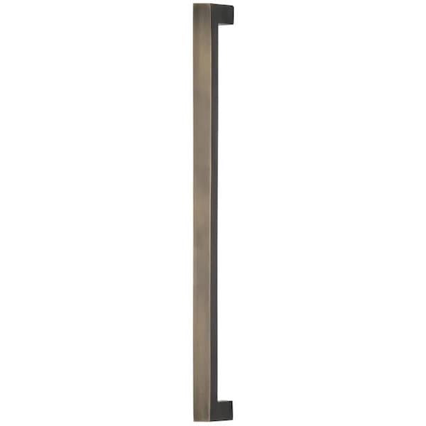 Center to Center Square Modern Cabinet Pull Antique Brass 8"