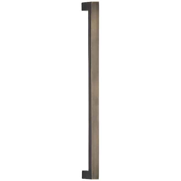 Center to Center Square Modern Cabinet Pull Bright Nickel 8"