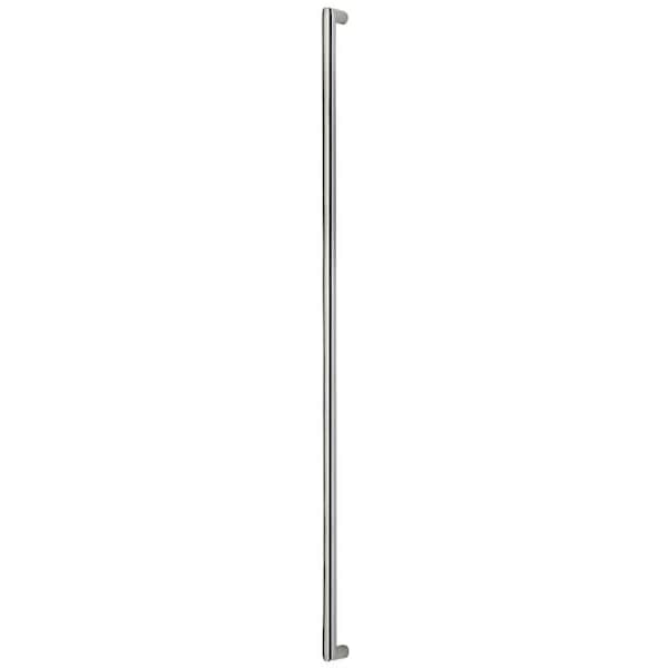 Center to Center Round Modern Cabinet Pull Bright Nickel 18"