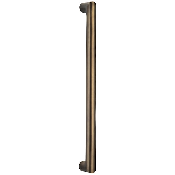 Round Modern Appliance Door Pull Antique Brass 12" Center to Center