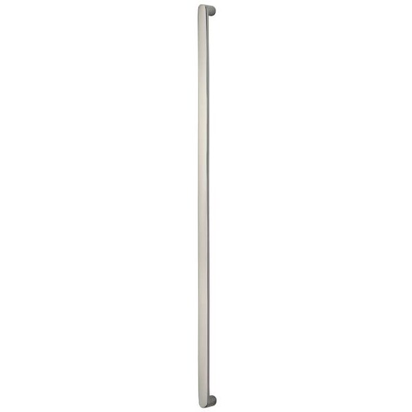 Center to Center Oval Modern Cabinet Pull Bright Nickel 18"