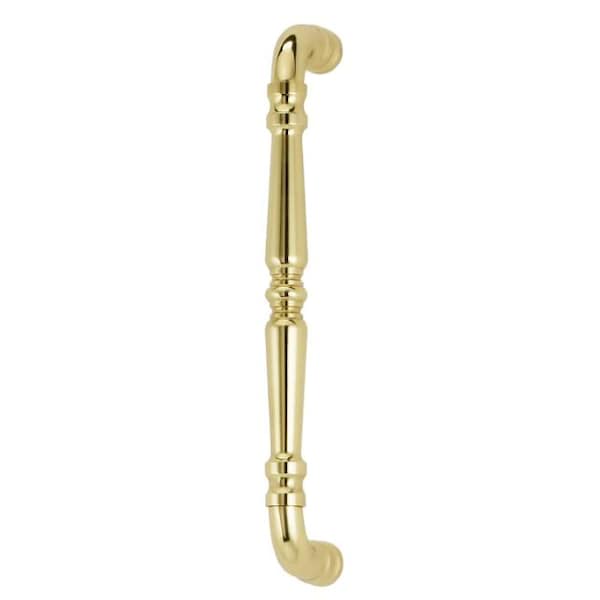 Center to Center Traditional Cabinet Pull Bright Brass 7"