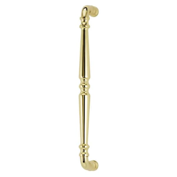 Traditional Appliance Pull Bright Brass 12" Center to Center