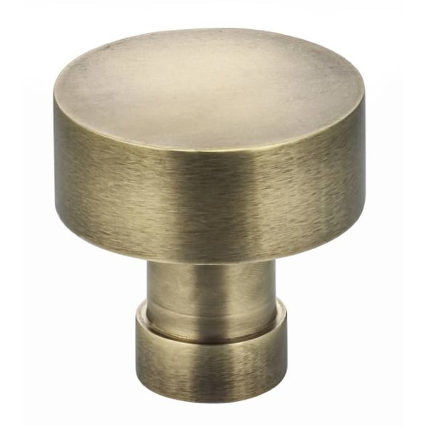 Diameter Round Cabinet Knob Antique Brass 1-1/2"