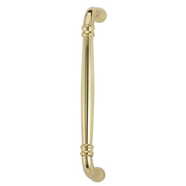 Center to Center Traditional Cabinet Pull Bright Brass 7"