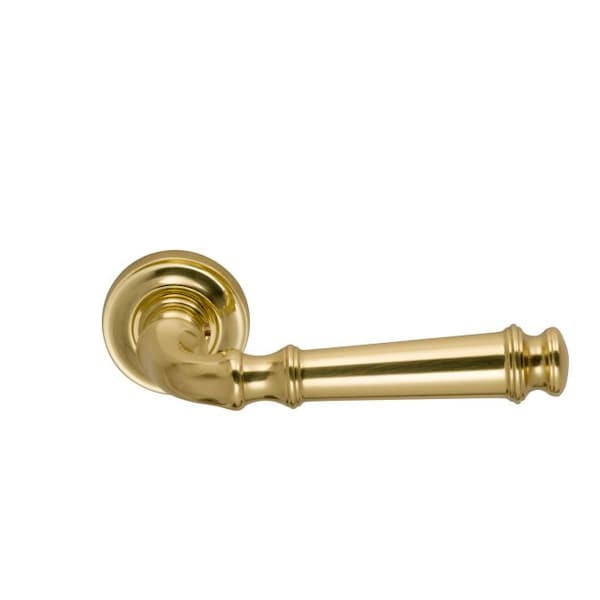 Lever 1-3/4" Rose Pass 2-3/4" BS T 1-3/4" Doors Bright Brass 904