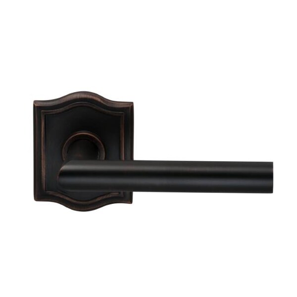 Lever Arched Rose Pass Lever 2-3/4" BS T Strike Tuscan Bronze 912