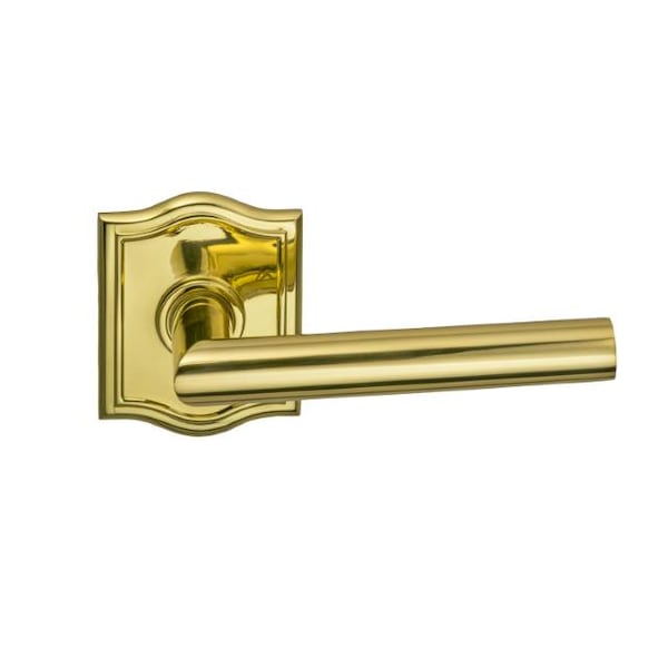 Lever Arched Rose Priv Lever 2-3/4" BS T Strike Bright Brass 912