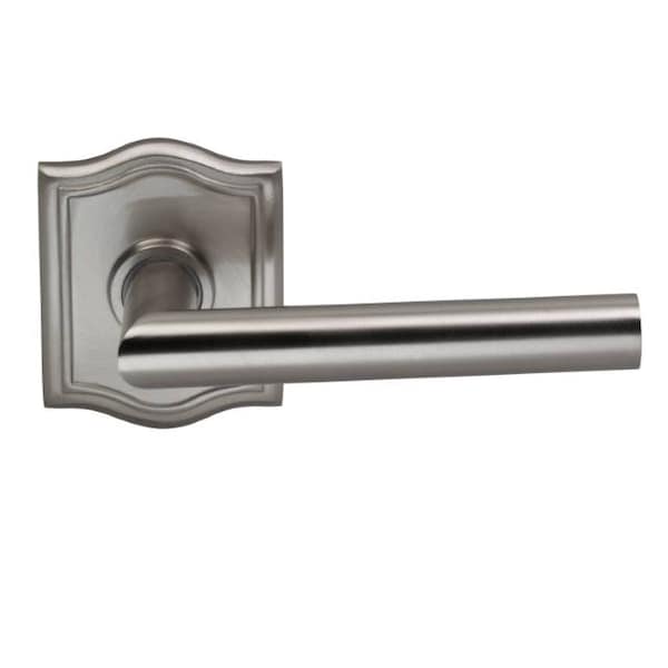 Lever Arched Rose Priv Lever 2-3/8" BS T Strike Satin Nickel 912