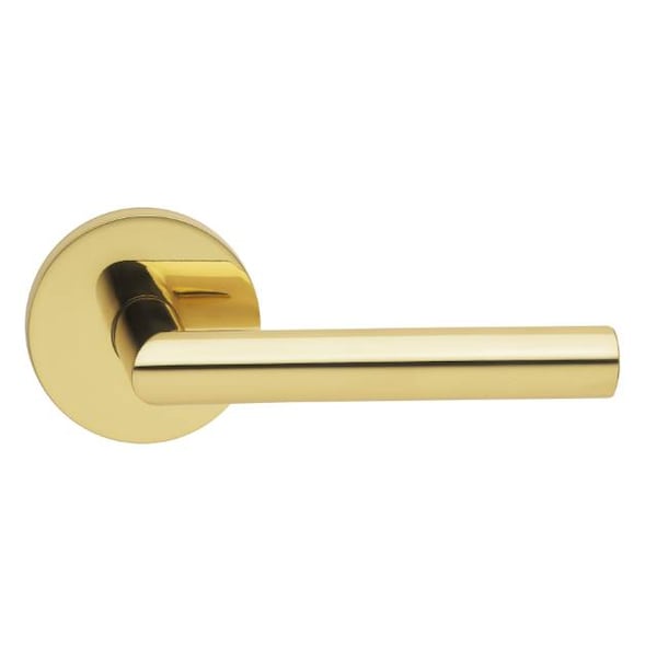 Lever Modern Rose Pass Lever 2-3/8" BS T Strike Bright Brass 912