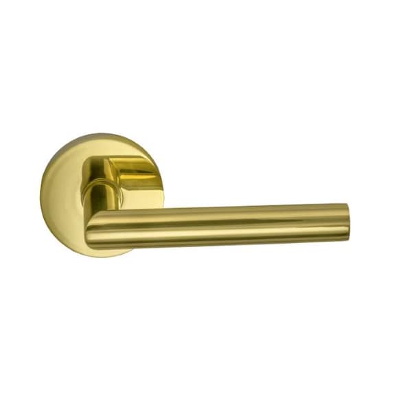 Lever Modern Rose Priv Lever 2-3/8" BS T Strike Bright Brass 912