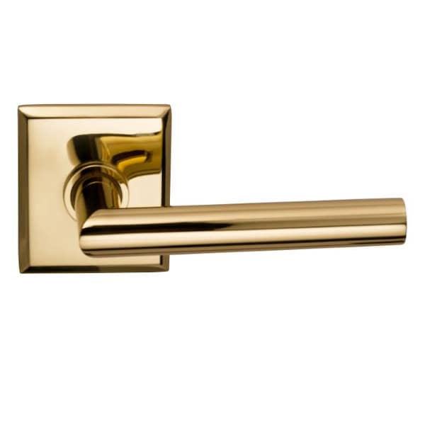 Lever Rectangular Rose Priv Lever 2-3/4" BS T Strike Bright Brass 912