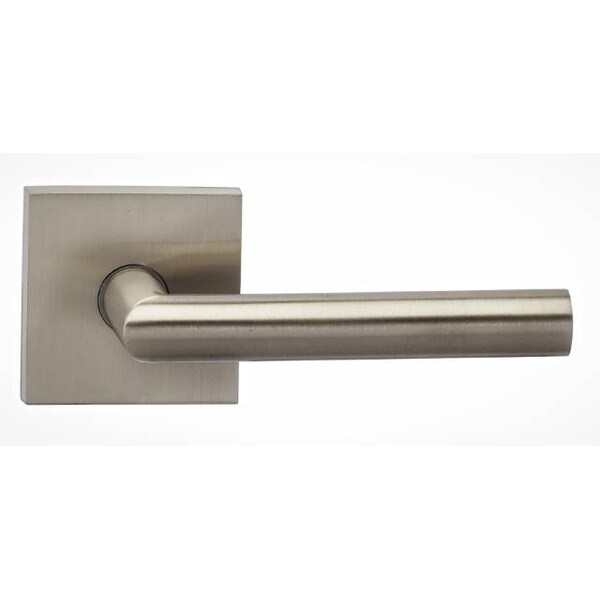 Lever Square Rose Pass Lever 2-3/8" BS T Strike Satin Nickel 912