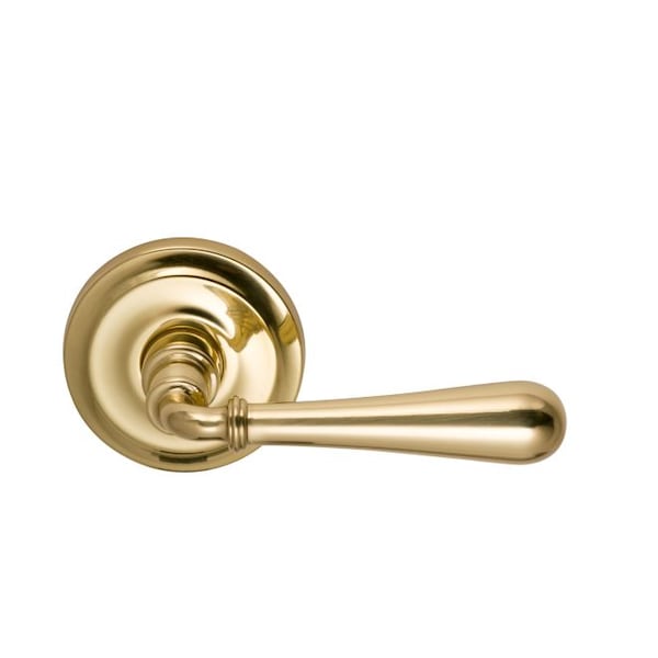 Lever 2-5/8" Rose Priv 2-3/8" BS T 1-3/4" Doors Bright Brass 918