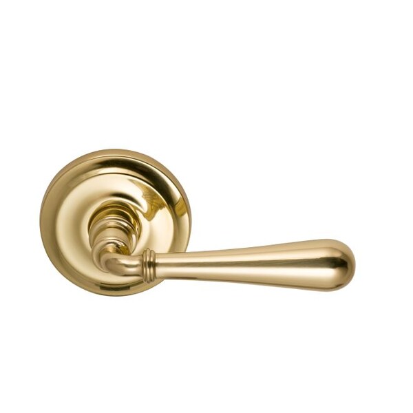 Lever 2-5/8" Rose Pass 2-3/4" BS T 1-3/4" Doors Bright Brass 918