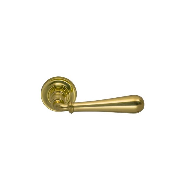 Lever 1-3/4" Rose Pass 2-3/8" BS T 1-3/4" Doors Bright Brass 918