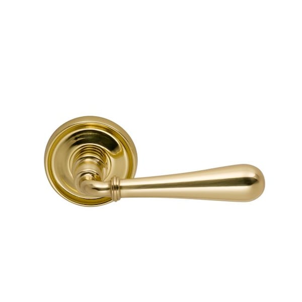 Lever 2-3/16" Rose Pass 2-3/4" BS T 1-3/4" Doors Bright Brass 918