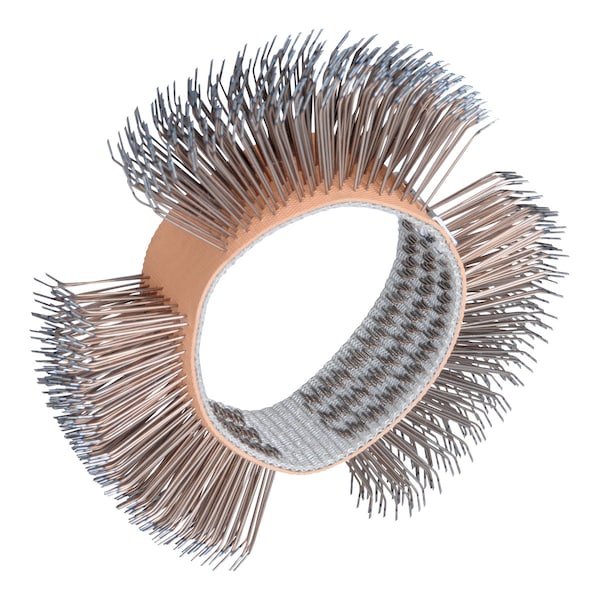 Straight Fine Wire Wheel, 4"dia.x3/4"W