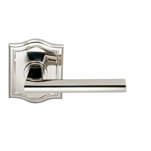 Arched Rose Pass Lever 2-3/4" BS Full Lip Strike Bright Nickel 925