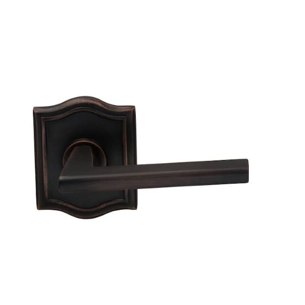 Arched Rose Passage Lever 2-3/8" Backset, T Strike Tuscan Bronze 925