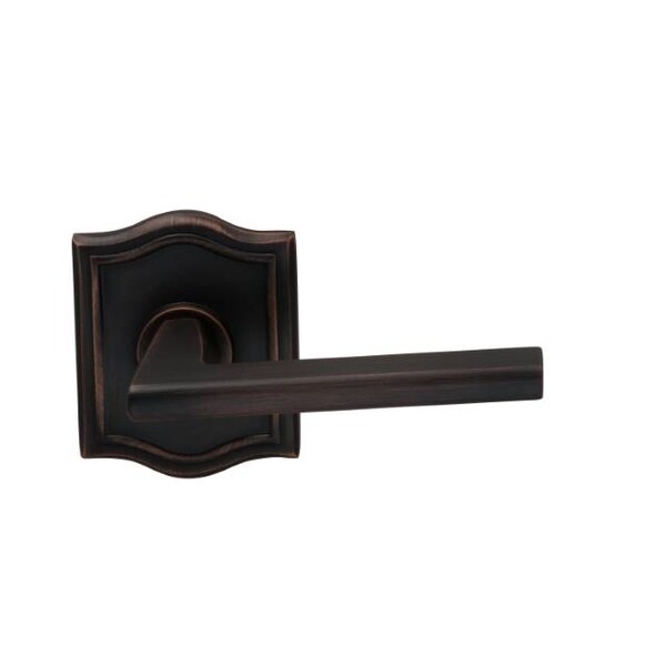 Arched Rose Privacy Lever 2-3/8" Backset, T Strike Tuscan Bronze 925