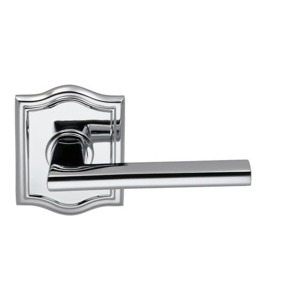 Arched Rose Pass Lever 2-3/8" BS Full Lip Strike Bright Chrome 925