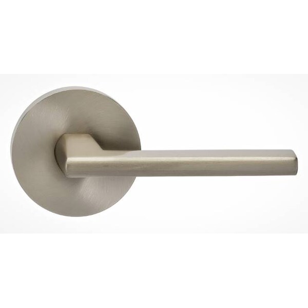 Modern Rose Passage Lever 2-3/4" Backset, T Strike Satin Nickel 925