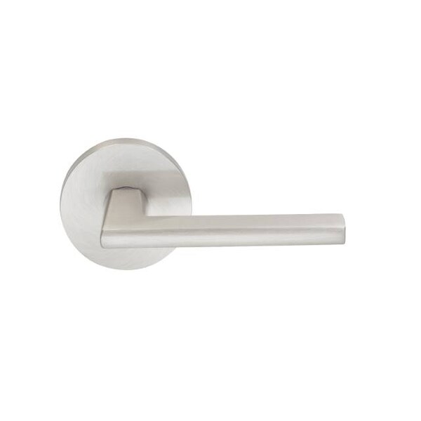 Modern Rose Privacy Lever 2-3/8" Backset, T Strike Satin Nickel 925