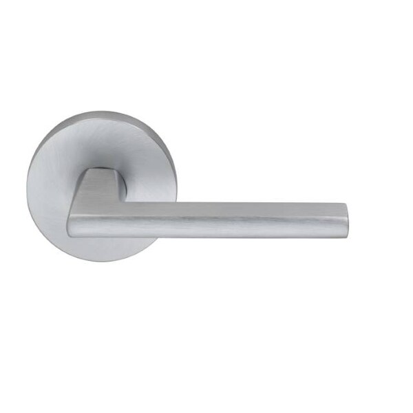 Single Dummy Right Hand Lever Satin Chrome 925 with Modern Rose