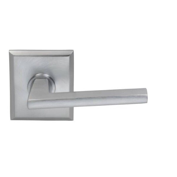 Rectangular Rose Pass Lever 2-3/8" BS T Strike Satin Chrome 925