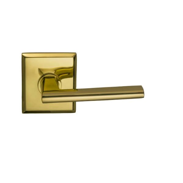 Single Dummy Right Hand Lever Bright Brass 925 with Rectangular Rose