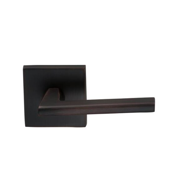 Square Rose Privacy Lever 2-3/4" Backset, T Strike Tuscan Bronze 925