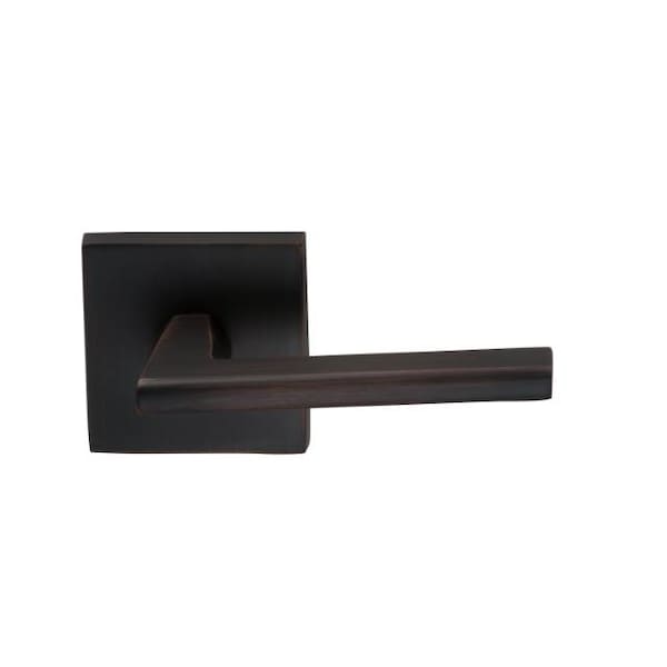 Square Rose Privacy Lever 2-3/8" Backset, T Strike Tuscan Bronze 925