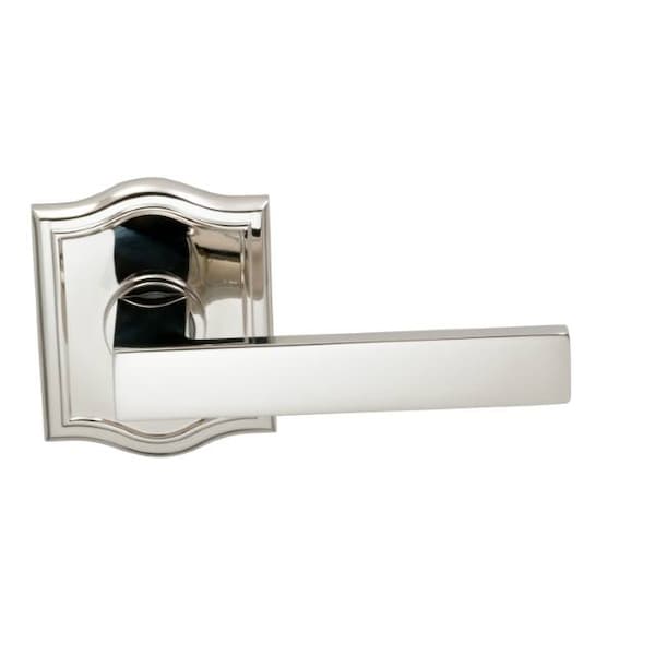 Arched Rose Pass Lever 2-3/4" BS Full Lip Strike Bright Nickel 930