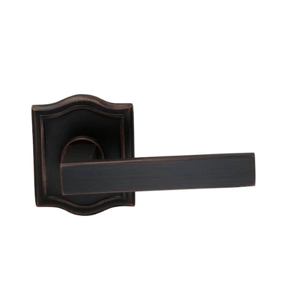 Arched Rose Privacy Lever 2-3/4" Backset, T Strike Tuscan Bronze 930